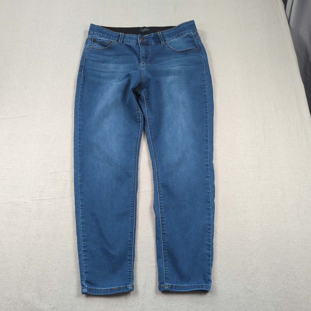 Curve Appeal Jeans Womens 12 31 Blue Skinny Stretch‎